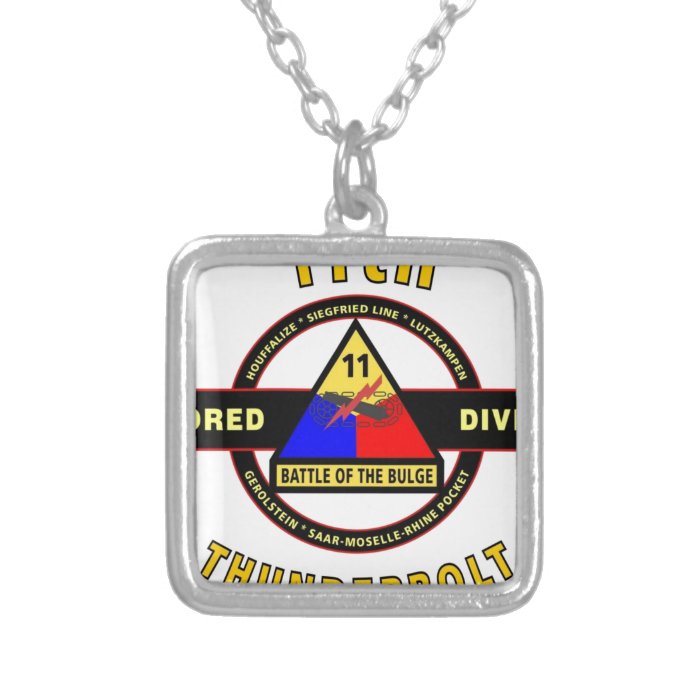 11TH ARMORED DIVISION "THUNDERBOLT" PERSONALIZED NECKLACE