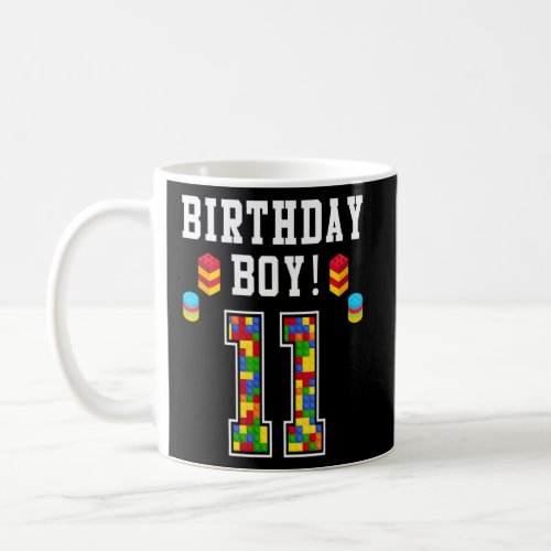 11th Birthday 11 Years Old Block Building Boys Kid Coffee Mug