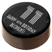 11th Birthday - Art Deco Inspired Look "11", Name Chocolate Covered Oreo (Angled)