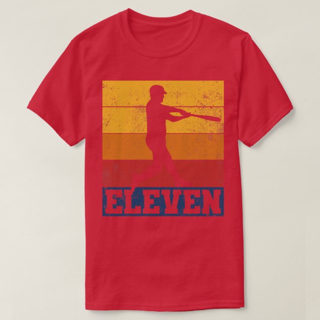 11th Birthday Baseball Batter T-Shirt (Design Front)