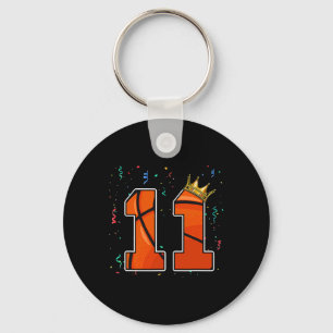 11th Birthday Basketball Big Number 11 Year Old Bo Keychain