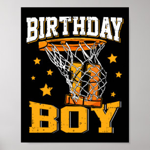 11th Birthday Basketball Boy 11 Year Old Basketbal Poster