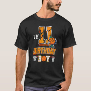 11th Birthday Basketball Boy 11 Years Old Kids T-Shirt