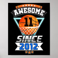 11th Birthday Basketball Player Awesome Since 201