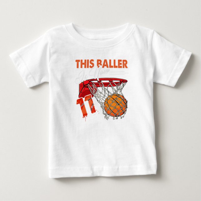 11th Birthday Basketball TShirt Funny 11 Years Old (Front)