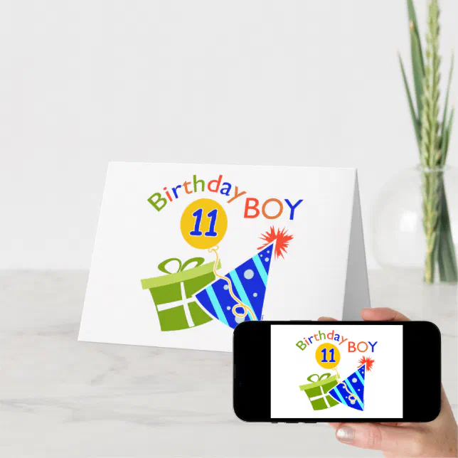 11th Birthday - Birthday Boy Card | Zazzle