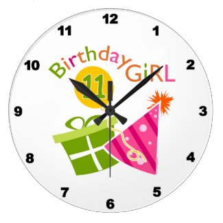 11th Birthday wall Clock
