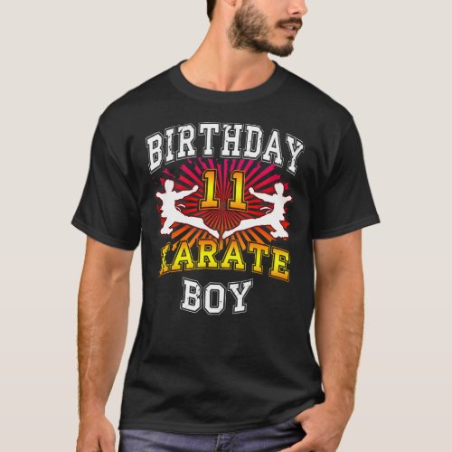 11th Birthday Boy  Karate 11 years old kid  T_Shirt