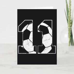 11th Birthday Boy Soccer Player Footll 11 Years Ol Card
