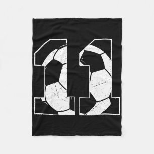 11th Birthday Boy Soccer Player Footll 11 Years Ol Fleece Blanket