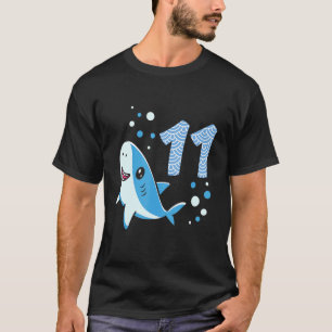 11th Birthday Boys Shark 11 years Old Ocean Shark T-Shirt