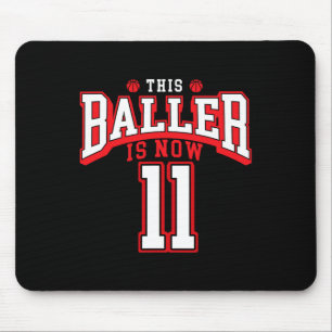 11th Birthday Bysketbyll Lover 11 Years Old Bday Mouse Pad