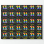 [ Thumbnail: 11th Birthday: Colorful Music Symbols, Rainbow 11 Wrapping Paper ]