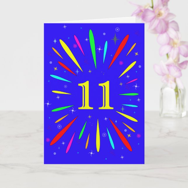 11th Birthday Explosion Card (Orchid)