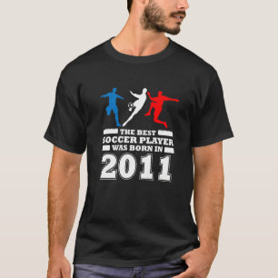 11th birthday football 11 years old soccer player  T-Shirt