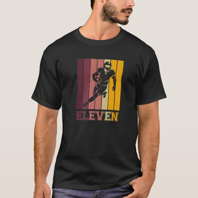 11Th Birthday For Boys Football Player 11 Years Ol T-Shirt (Front)