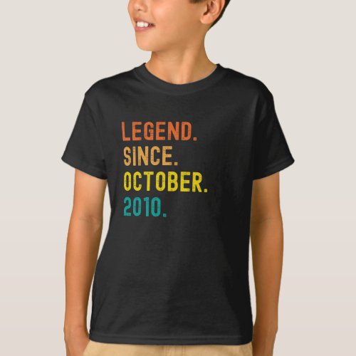 11th Birthday Gift 11 Year Old Legend Since T_Shirt
