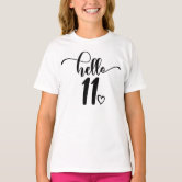 11th Birthday Shirt Girls Birthday Outfit 11 Year Old Girl 11th Birthday  Gifts Cute Birthday Girl Shirt