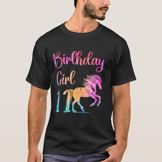 11th Birthday Horse 11 Year Old Girl Birthday Hors T-Shirt (Front)
