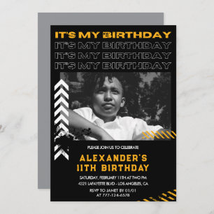 11th birthday invitations boy Photo Spray paint