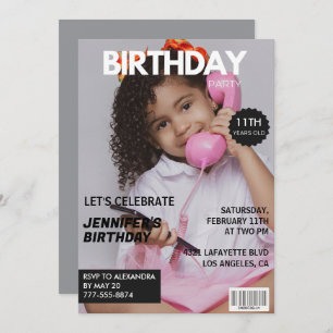 11th birthday invitations for her Magazine Cover
