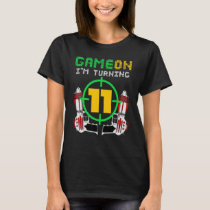 11th Birthday Laser Tag Birthday Game On I'm Turni T-Shirt