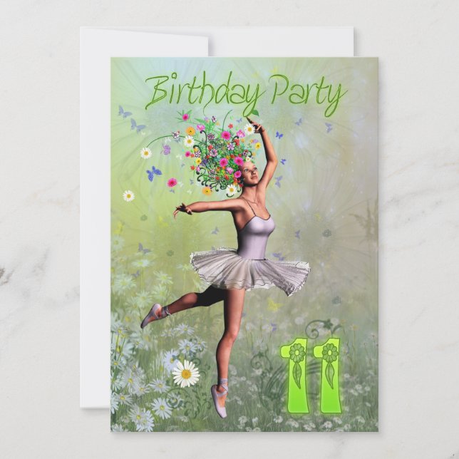 11th Birthday party invitation (Front)