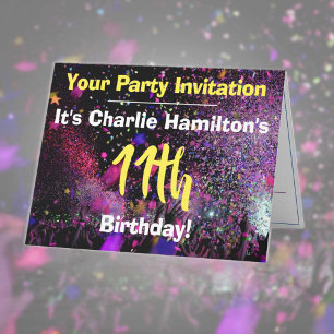 11th Birthday Party Invitation