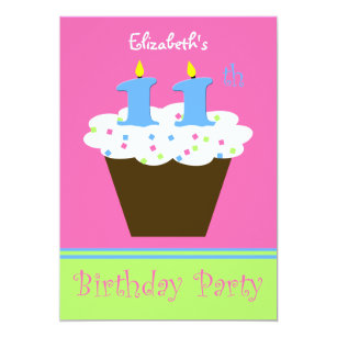 11 years birthday invitations zazzle