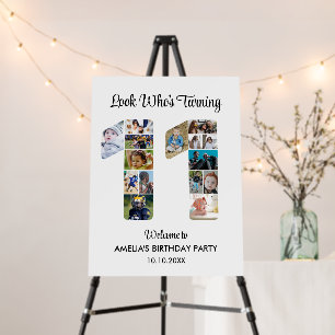 11th Birthday Party Number 11 Photo Collage Foam Board