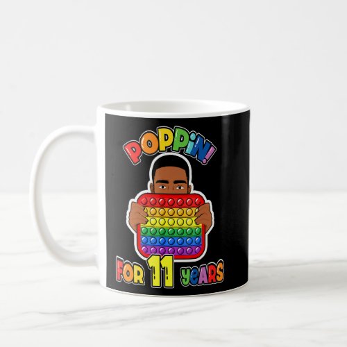 11th Birthday Pop It Fidget Boy African American  Coffee Mug