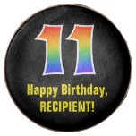 [ Thumbnail: 11th Birthday - Rainbow Spectrum Pattern Number 11 ]
