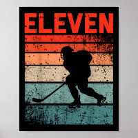 11th Birthday Retro Ice Hockey 11 Years Old Boy Gi