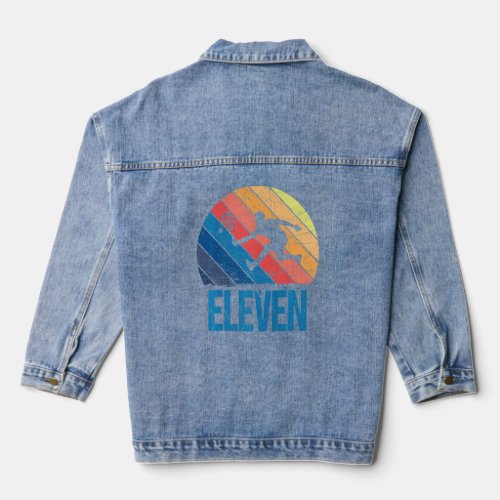 11th Birthday Retro Tennis 11 Years Old Boy Girl  Denim Jacket