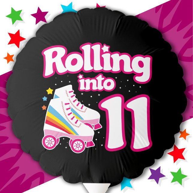 11th Birthday Roller Skating 11 Years Old Skate Balloon (Creator Uploaded)