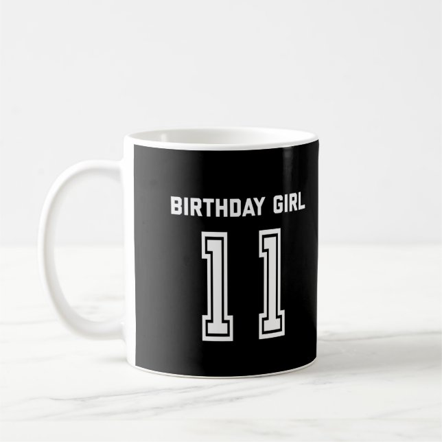 11th Birthday Shirt Gift 11 Years Old Girl Coffee Mug (Left)
