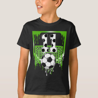 11th Birthday Soccer Ice Cream Drip 11 Year Old Pa T-Shirt