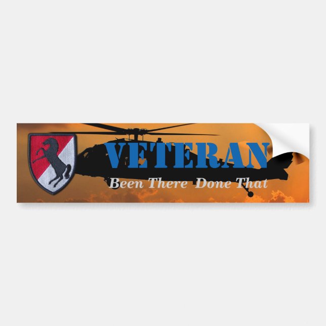 11th cavalry air cav acr veterans vets bumper sticker (Front)