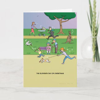 11th Day of Christmas (11 Pipers Piping) Card