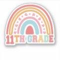 11th Grade Cute Rainbow Back To School Student Sticker | Zazzle