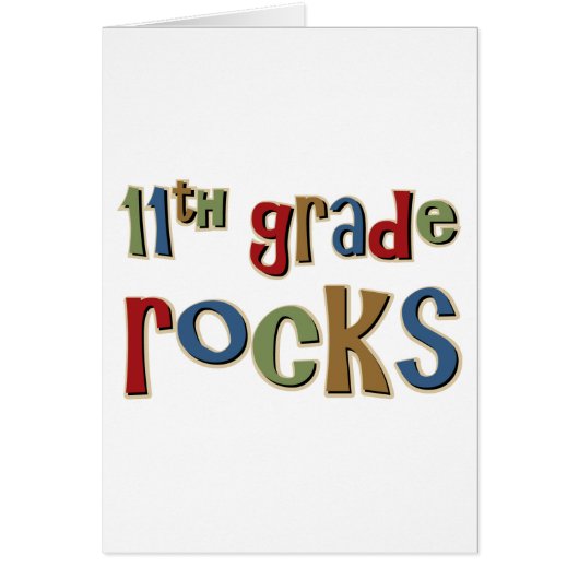 11th Grade Rocks Eleventh Cards (Front)