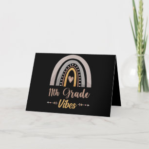 11th Grade Vibes Eleventh Grade Back to School Letterpress Thank You Card