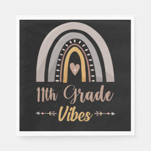 11th Grade Vibes Eleventh Grade Back to School Napkins