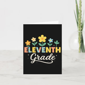 11th Grade Wildflower Floral Back To School Teache Card