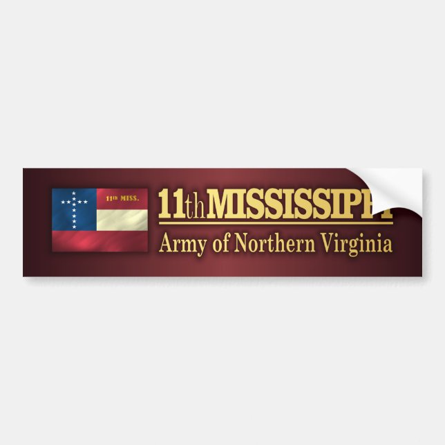 11th Mississippi Infantry (BA2) Bumper Sticker (Front)