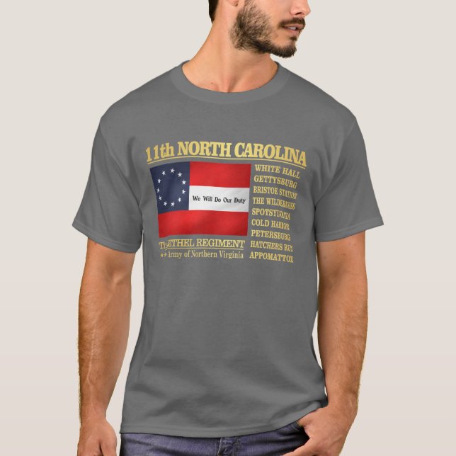 11th North Carolina Infantry (BA2) T-Shirt (Front)