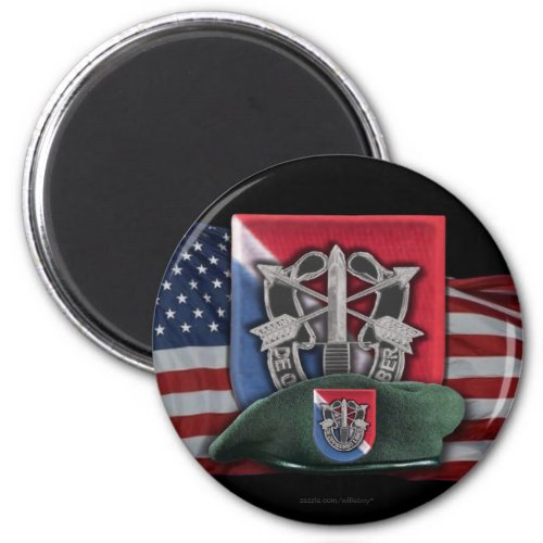 11th special forces flash Fort Bragg vets magnet