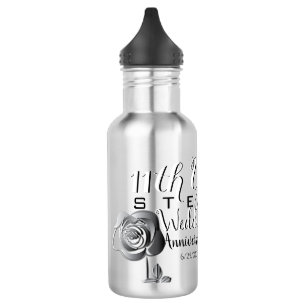 11th Steel Wedding Anniversary Stainless Steel Wat Water Bottle