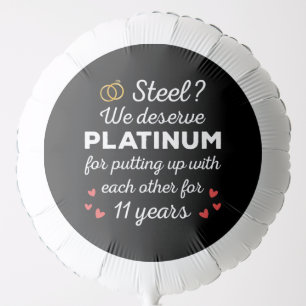 11th Wedding Anniversary I - Steel Funny Couple Balloon