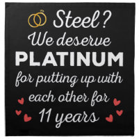 11th Wedding Anniversary I - Steel Funny Couple